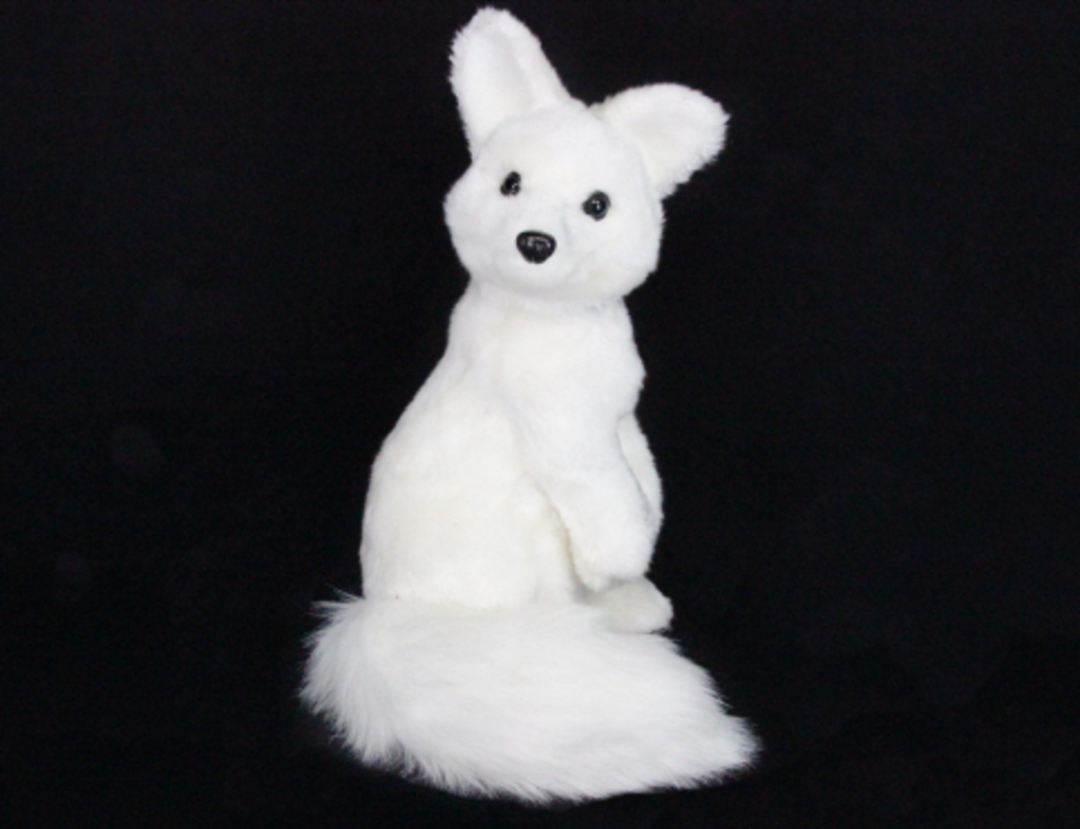 White Fur Fabric Sitting Fox SOLD OUT image 0