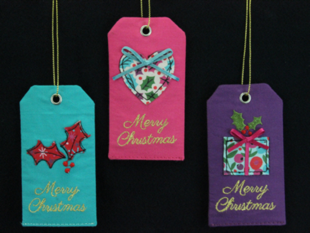 Hanging Christmas Fabric Gift Tag image 0