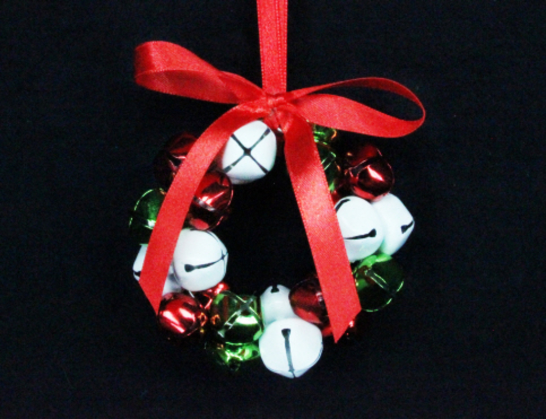 Hanging Metal Jingle Bell Ring Red/White/Green image 0