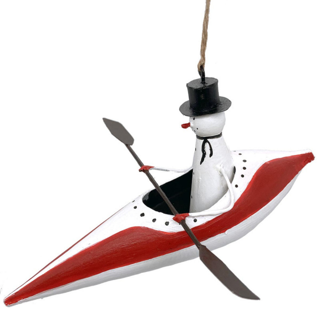 Tin Snowman Kayak 12cm image 0
