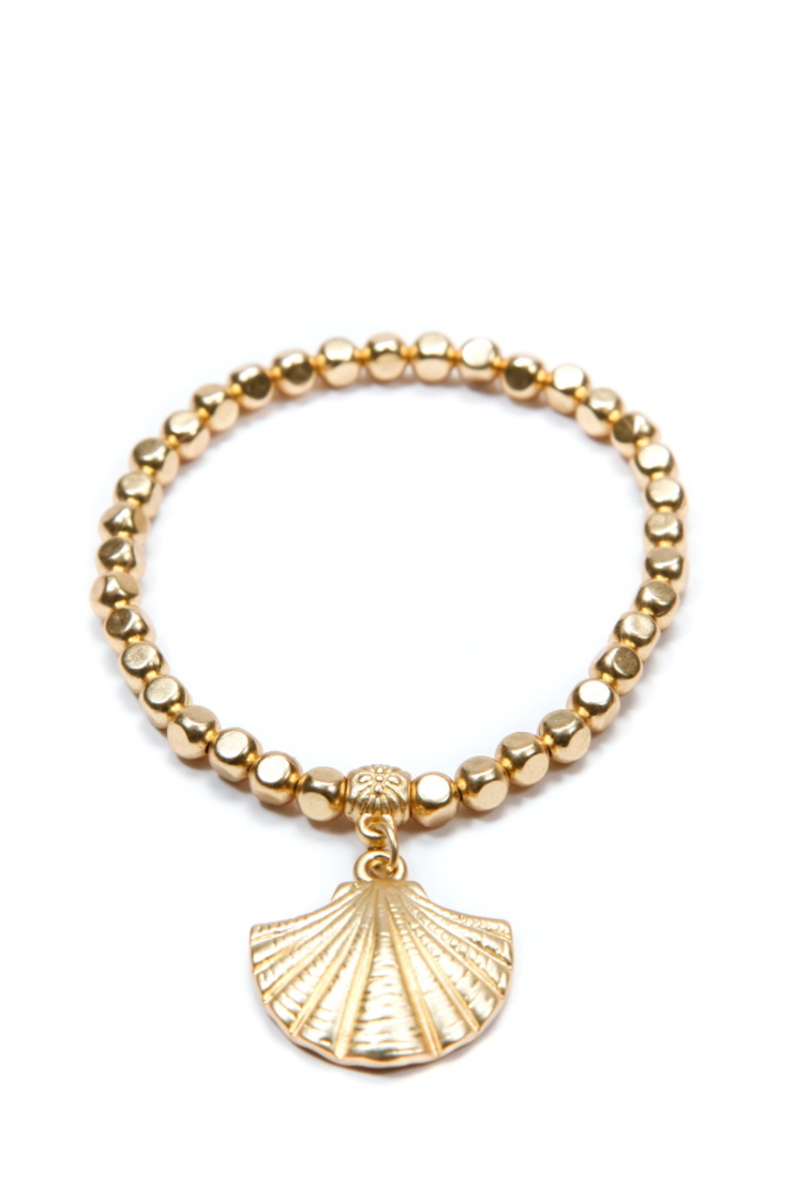 Bracelet, Silver Beads with Filagree Palm Charm image 4