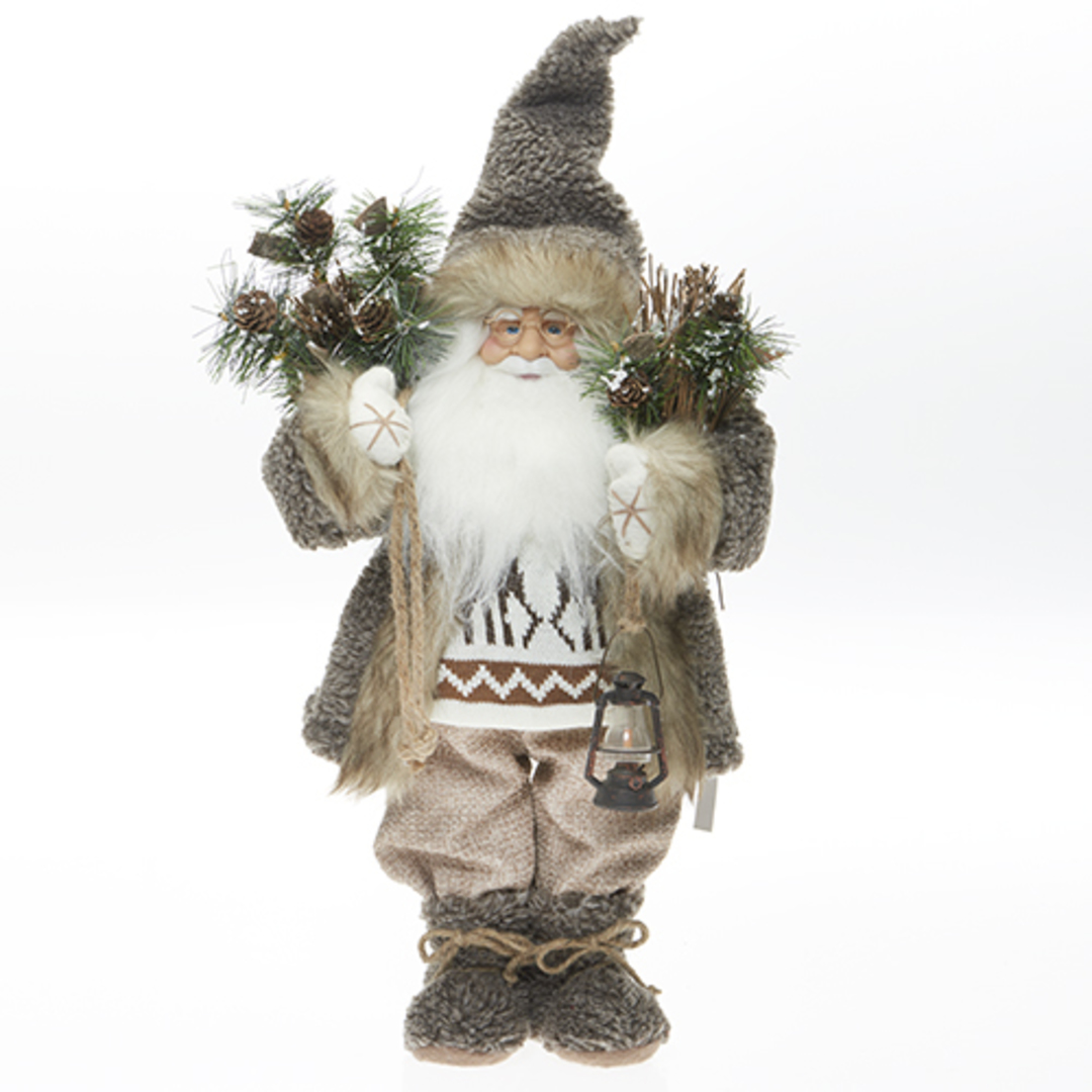 Santa, Brown Coat with a Reindeer Sweater image 0