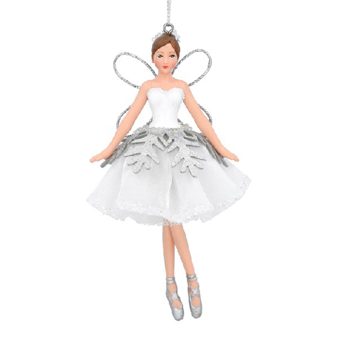 Resin Fabric White Silver Fairy 12cm *ETA NOV image 0