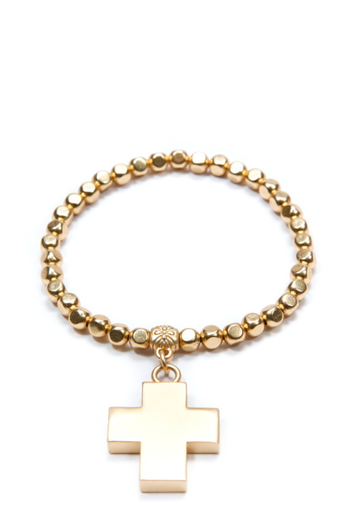 Bracelet, Gold Beads with Fresh Water Pearl Disc Charm image 5