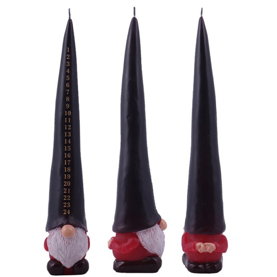 Advent Candle, Santa with Black Hat image 0