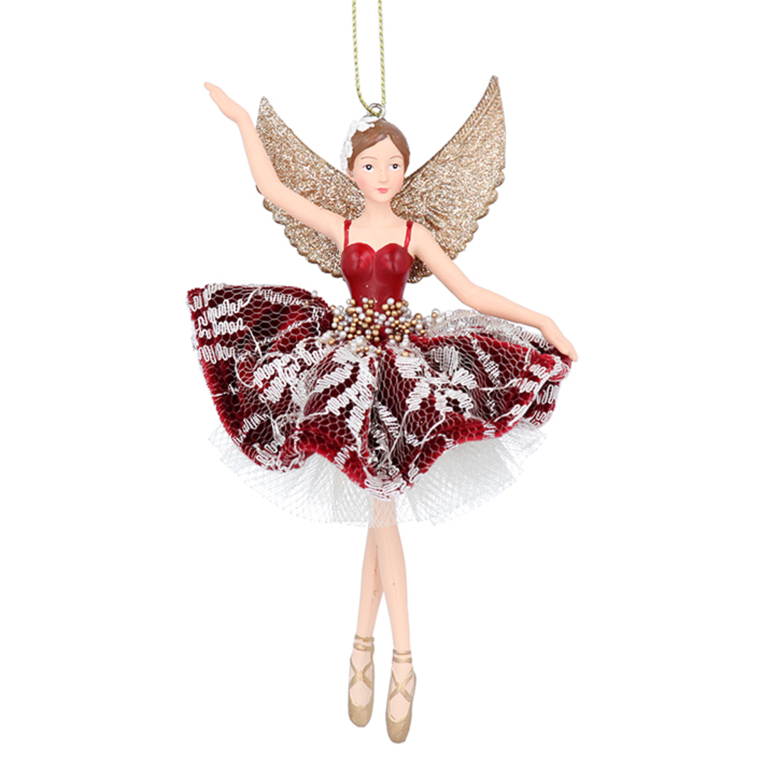 Resin Lace Lux Burgundy Fairy 15cm image 0