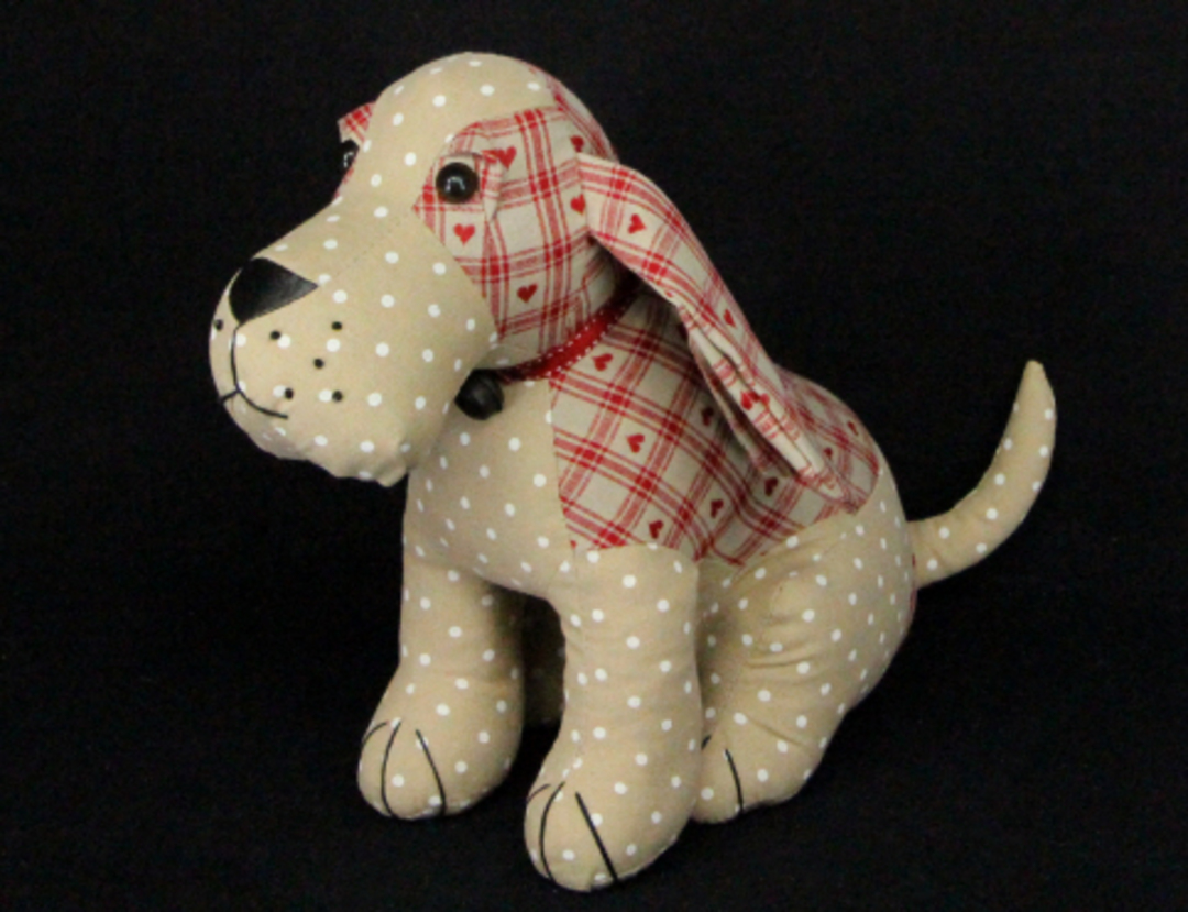 Fabric Door Stop Sitting Dog SOLD OUT image 0