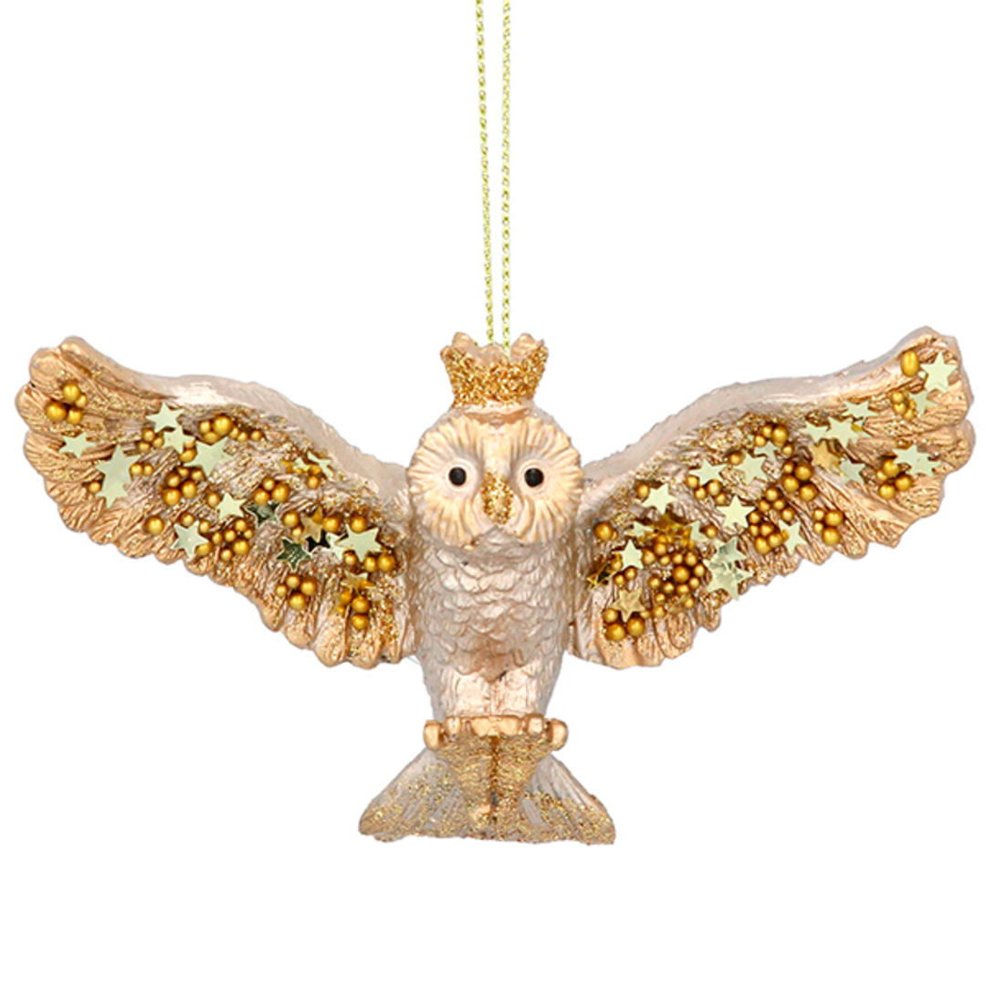 Resin Gold Flying Owl 10cm image 0