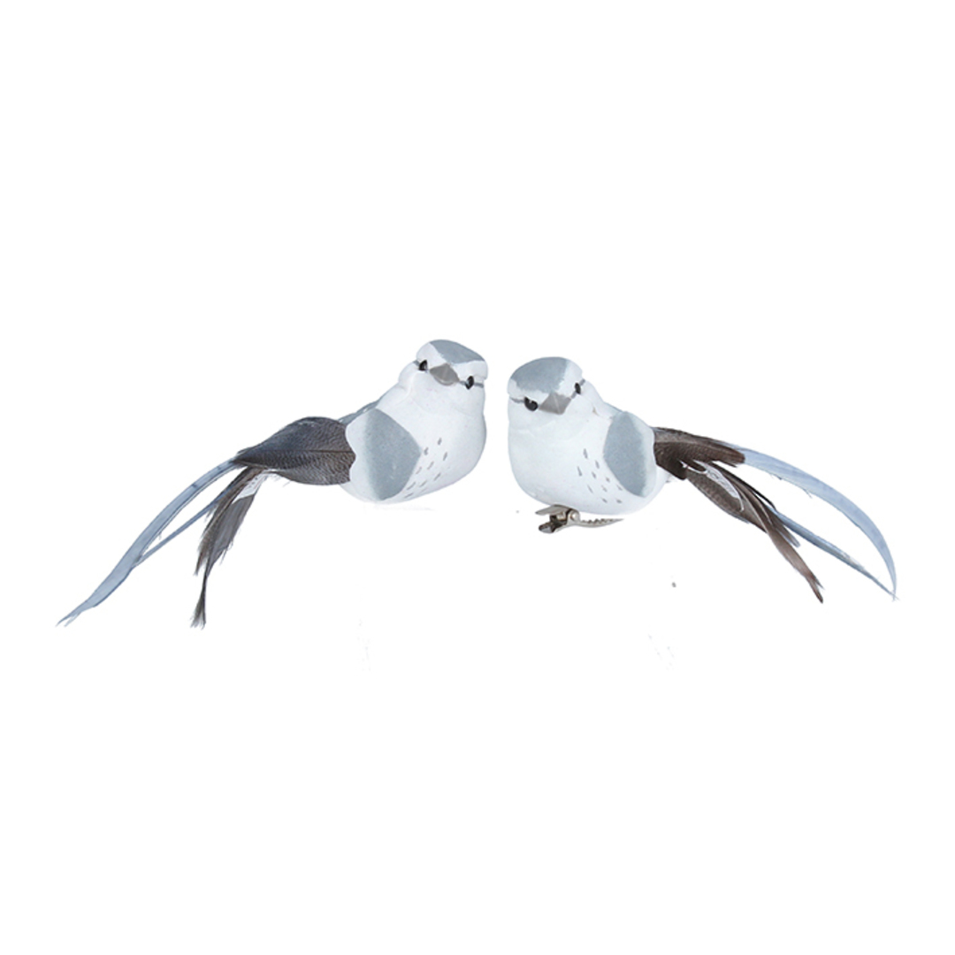 Clip, Pale Grey Mini Bird 10cm image 0