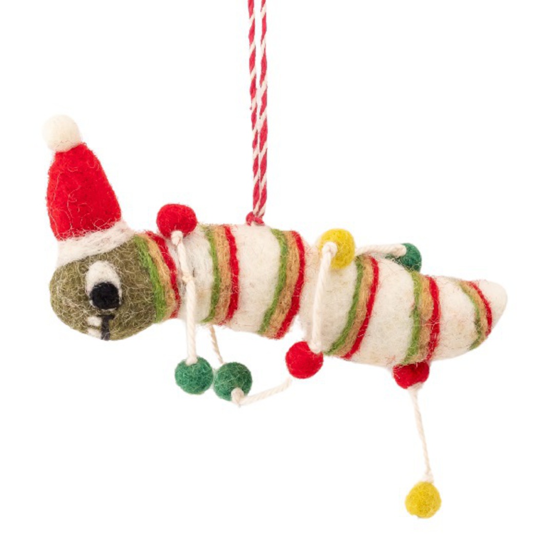 NZ Woolly, Xmas Huhu Grub 11cm image 0