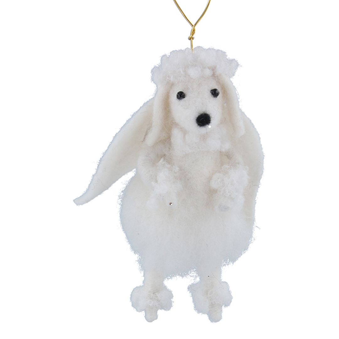 Wool Poodle with Wings 14cm image 0