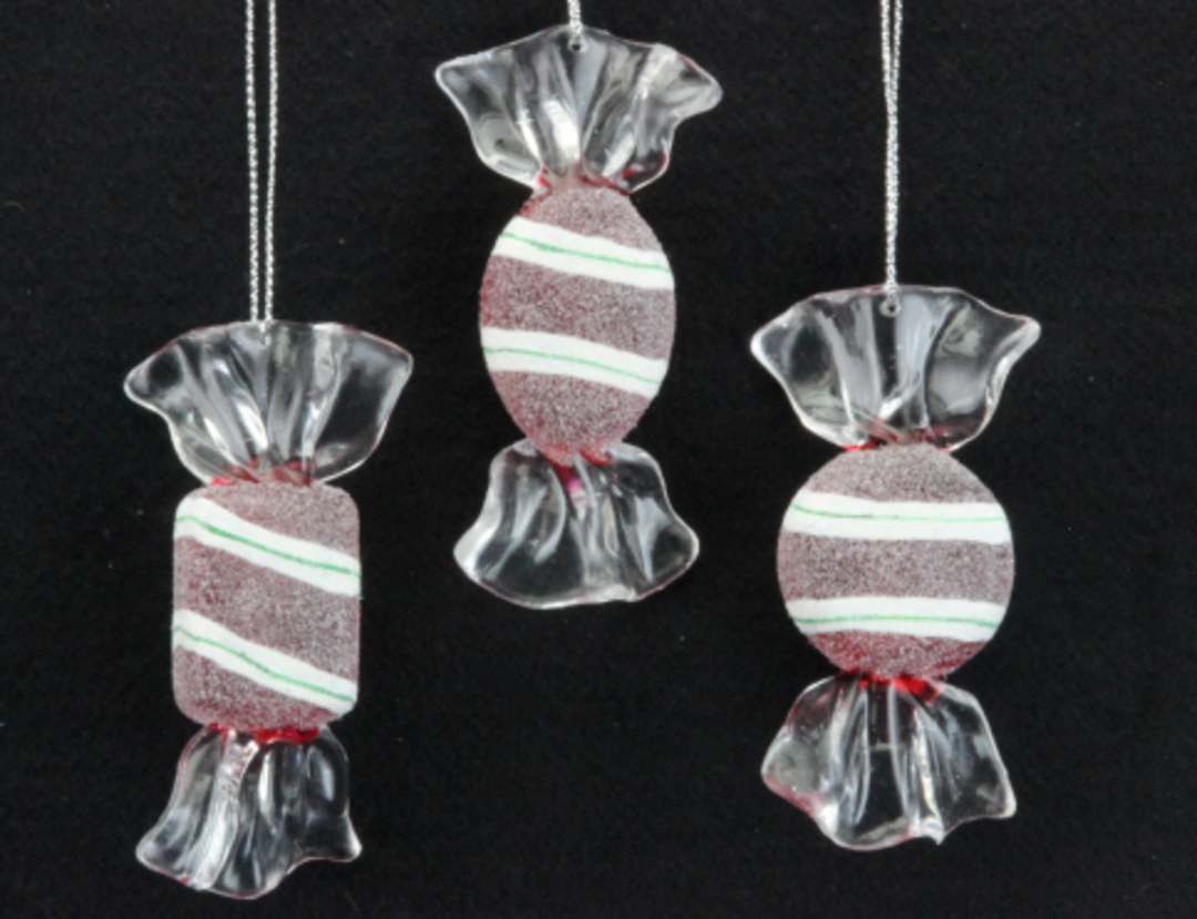 Acrylic Hanging Frosted Sweet 8cm image 0