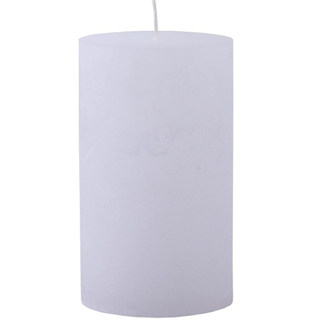 Rustic Pillar Candle White 7x12cm image 0
