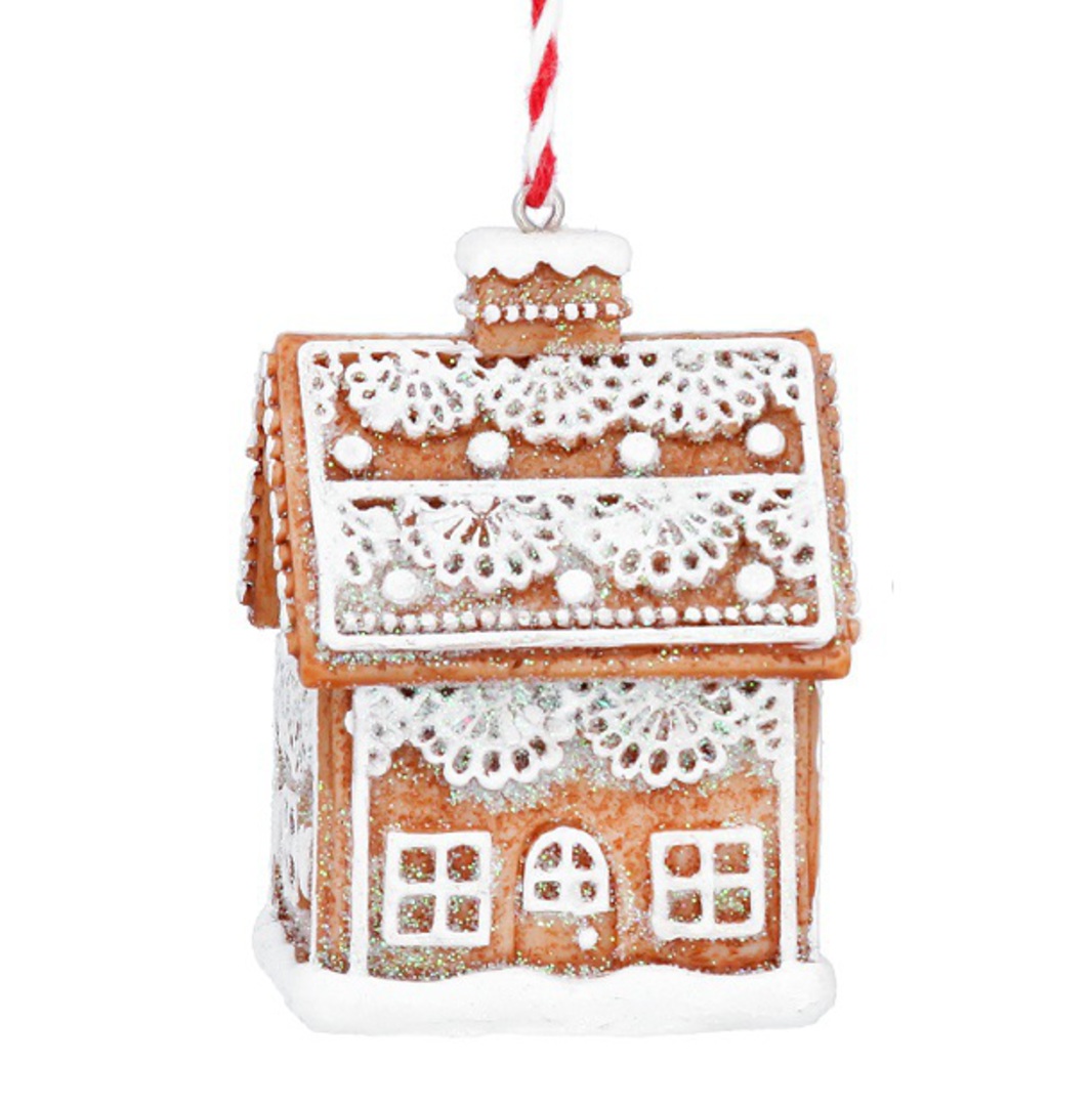 Resin Noel 3D Gingerbread House, Lots of Icing 6cm *ETA NOV image 0