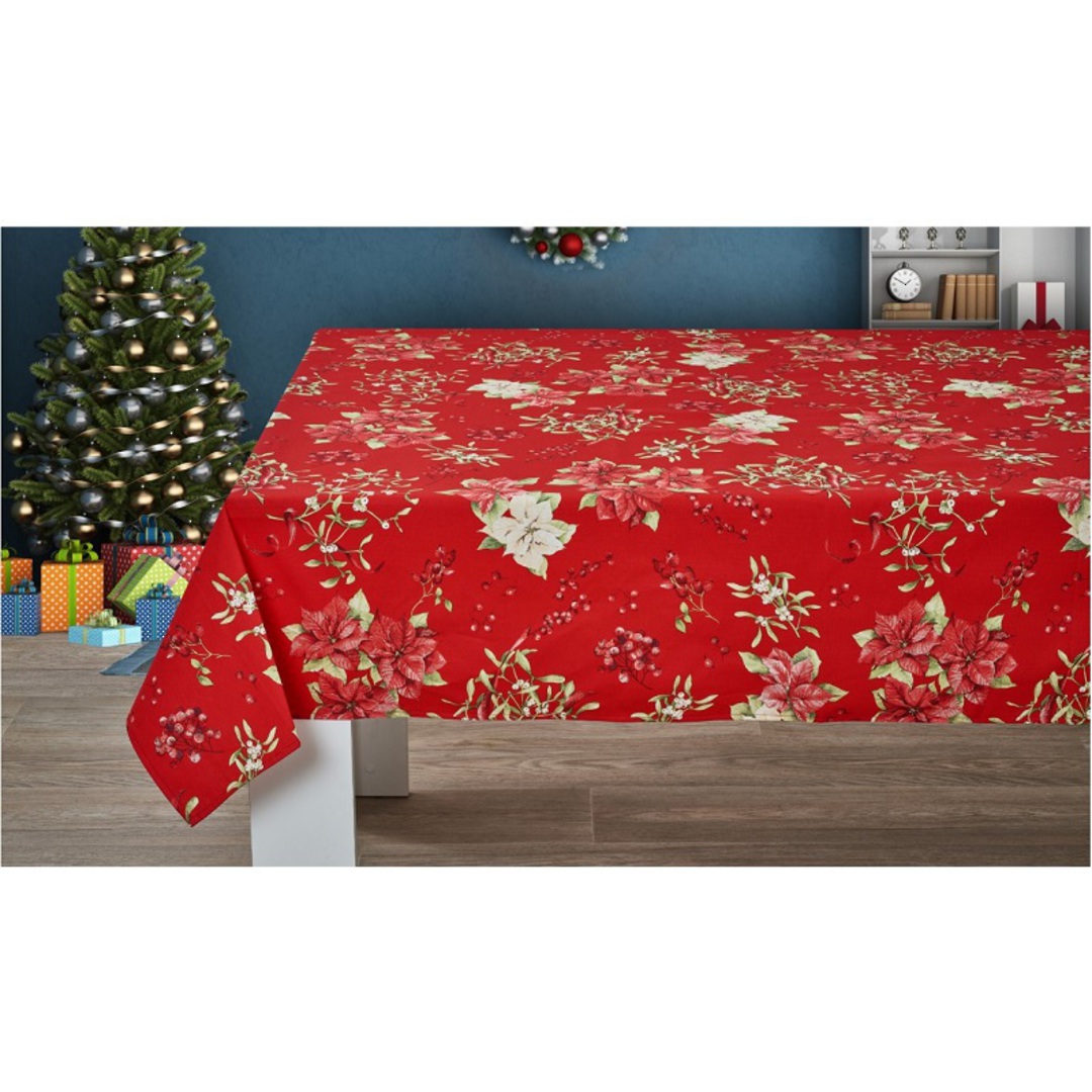 Tablecloth, Poinsettia Red image 0
