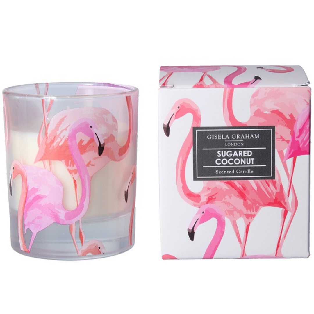 Flamingo Design Scented Candle Jar image 0