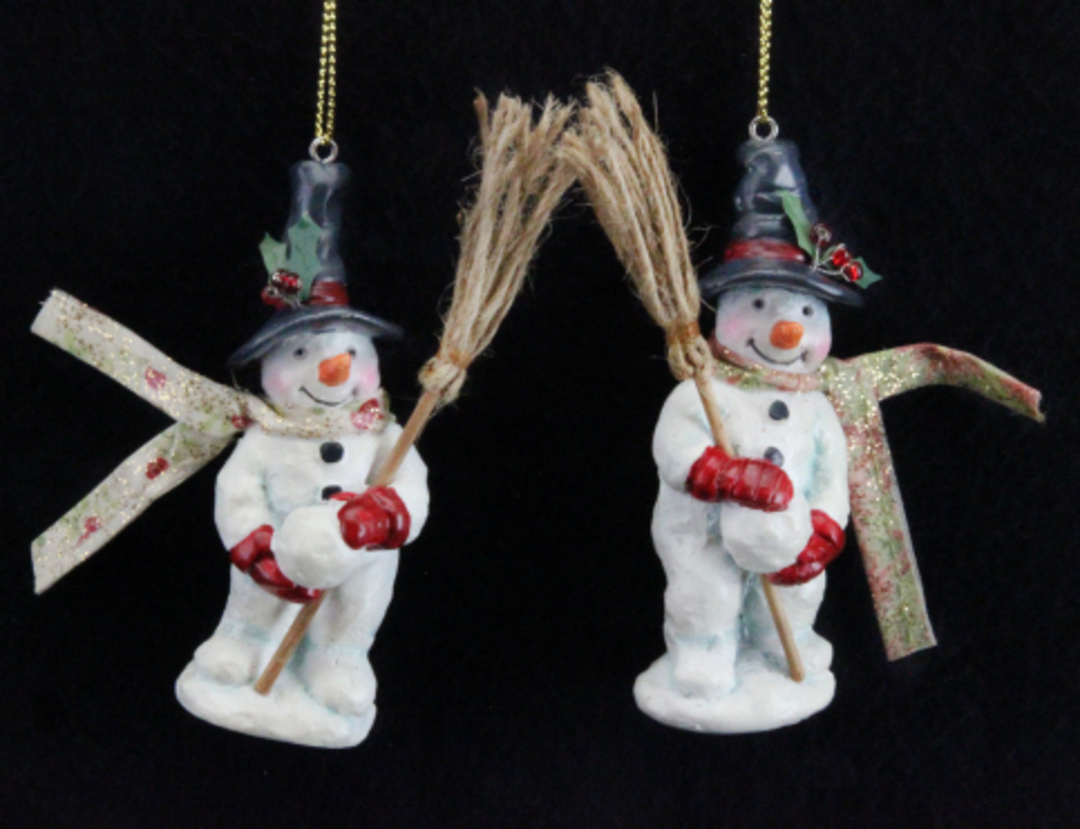 Hanging Resin Fabric Toy Factory Snowman image 0