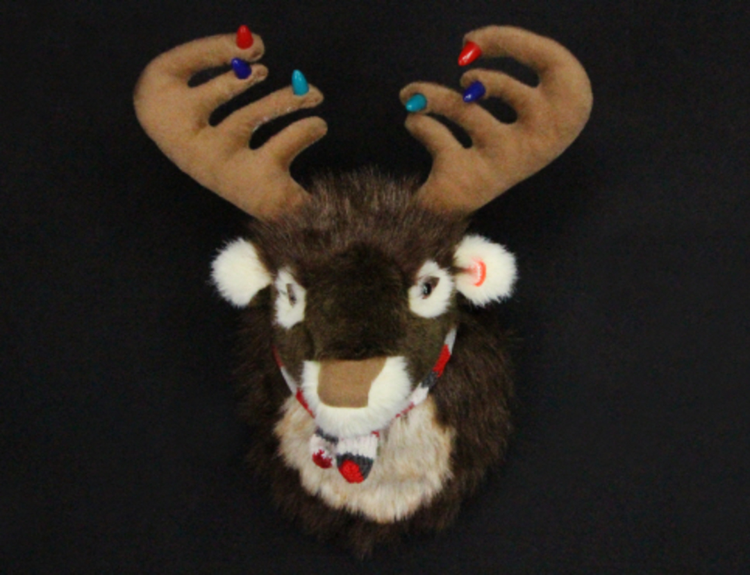 Plush Deer Head with Lights and Festive Tune SOLD OUT image 0