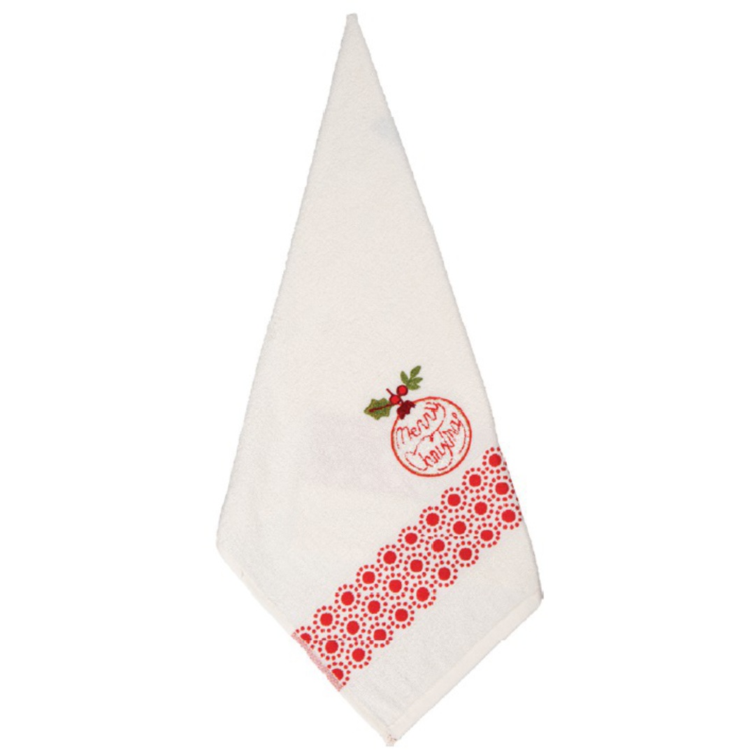 Hand Towel, Merry Xmas Bauble image 0