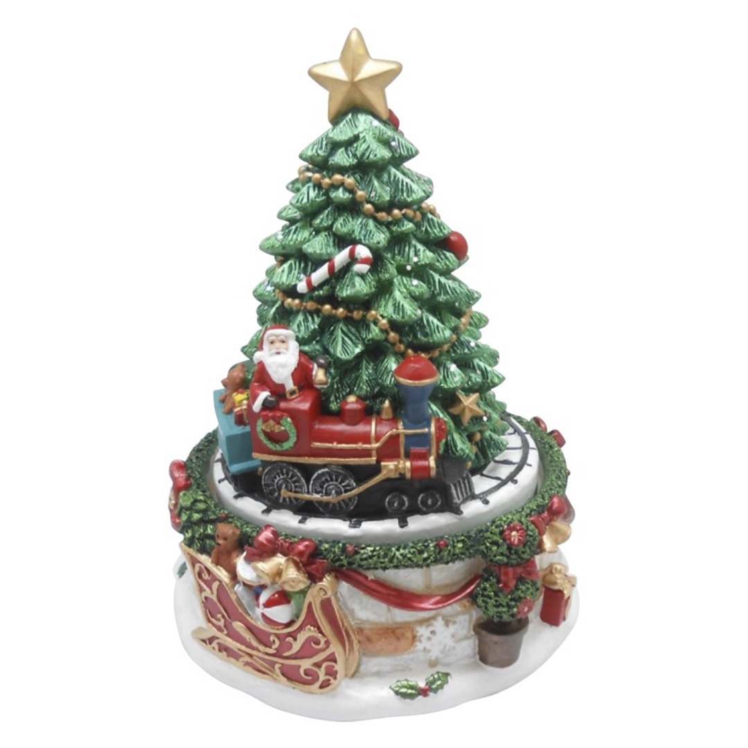 Music Box, Christmas Tree and Train 17cm image 0