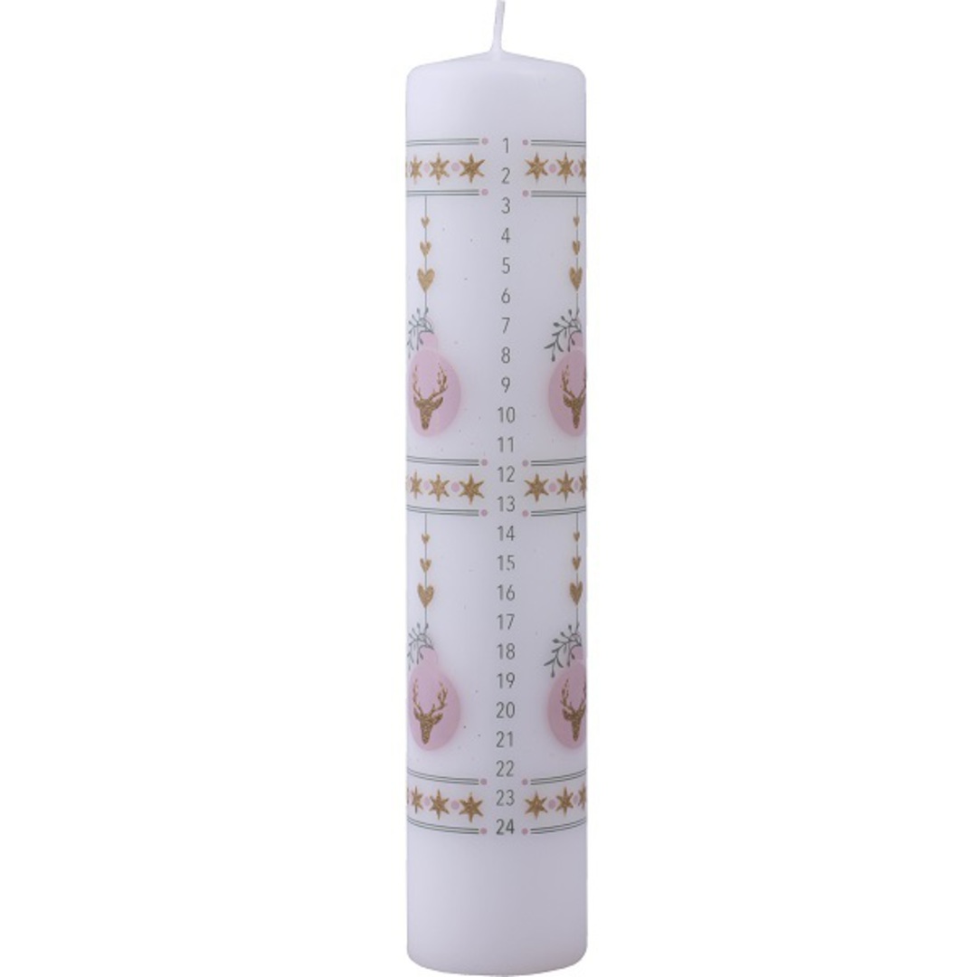 Advent Calendar Candle, Bauble Pattern 25cm *ETA NOV image 0