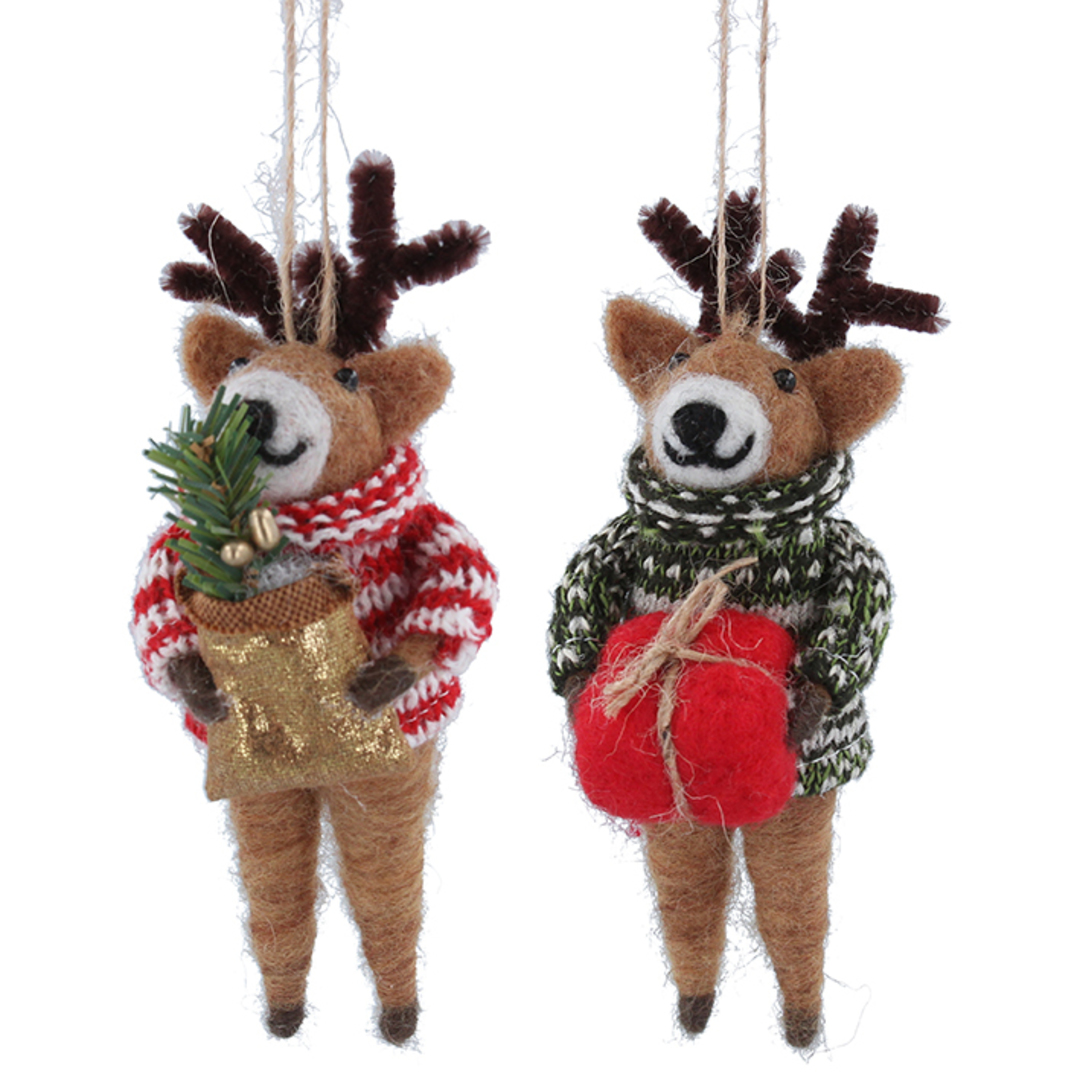 Wool Christmas Reindeer 16cm image 0