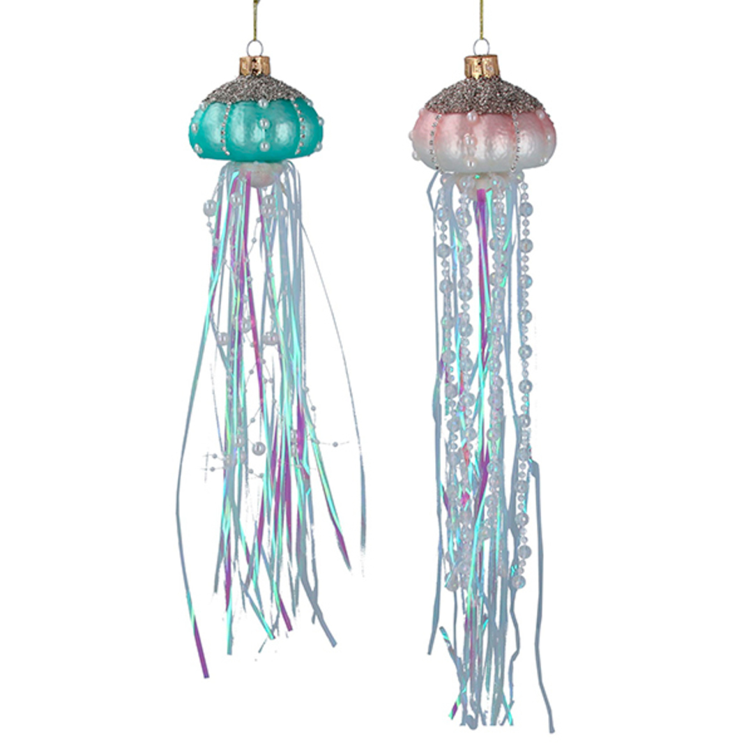 Glass Tinsel Jelly Fish 35cm image 0