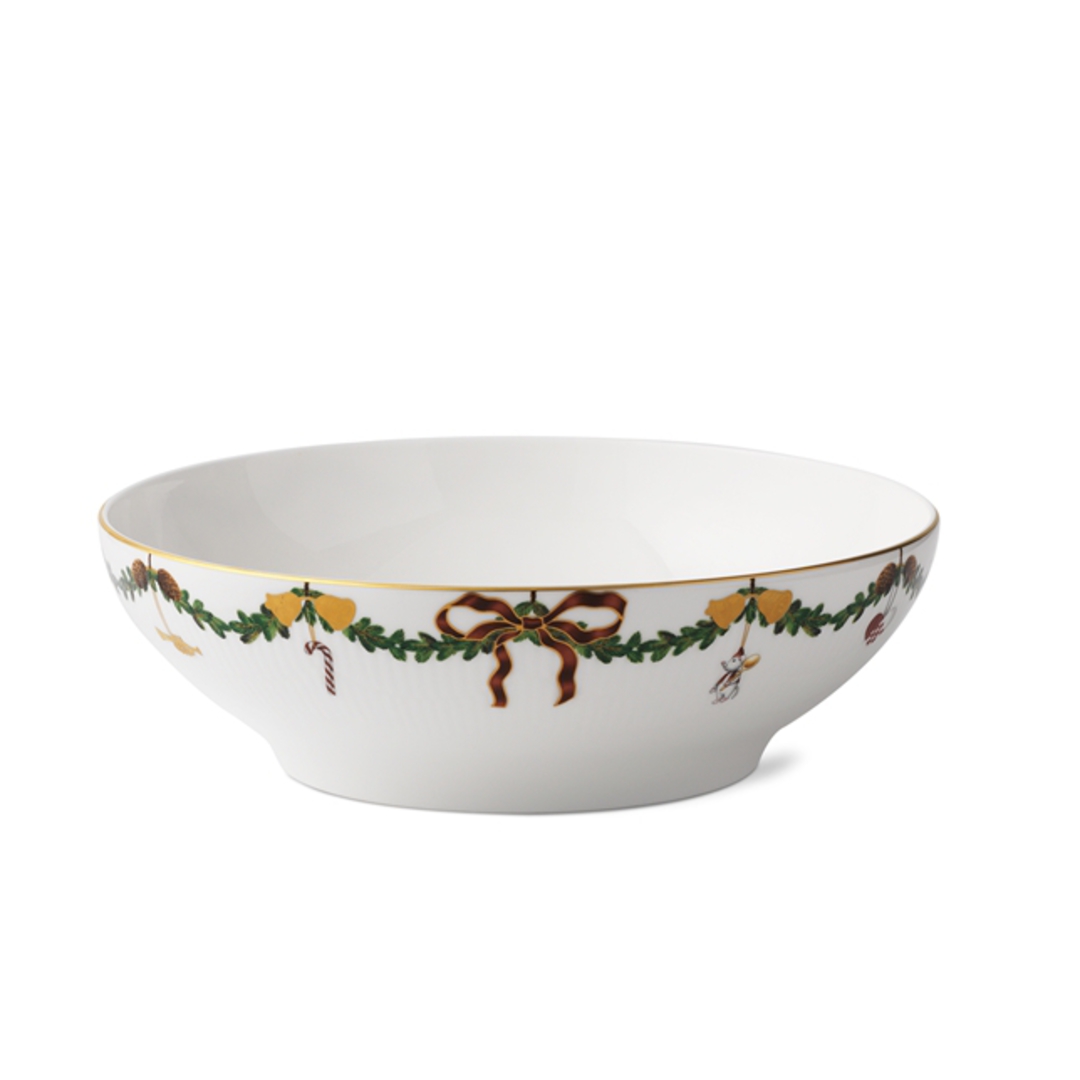 StarFluted Christmas Low Salad Bowl *Indent image 0