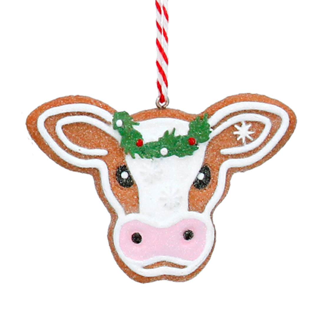 Resin Farm Gingerbread Cow 7cm image 0