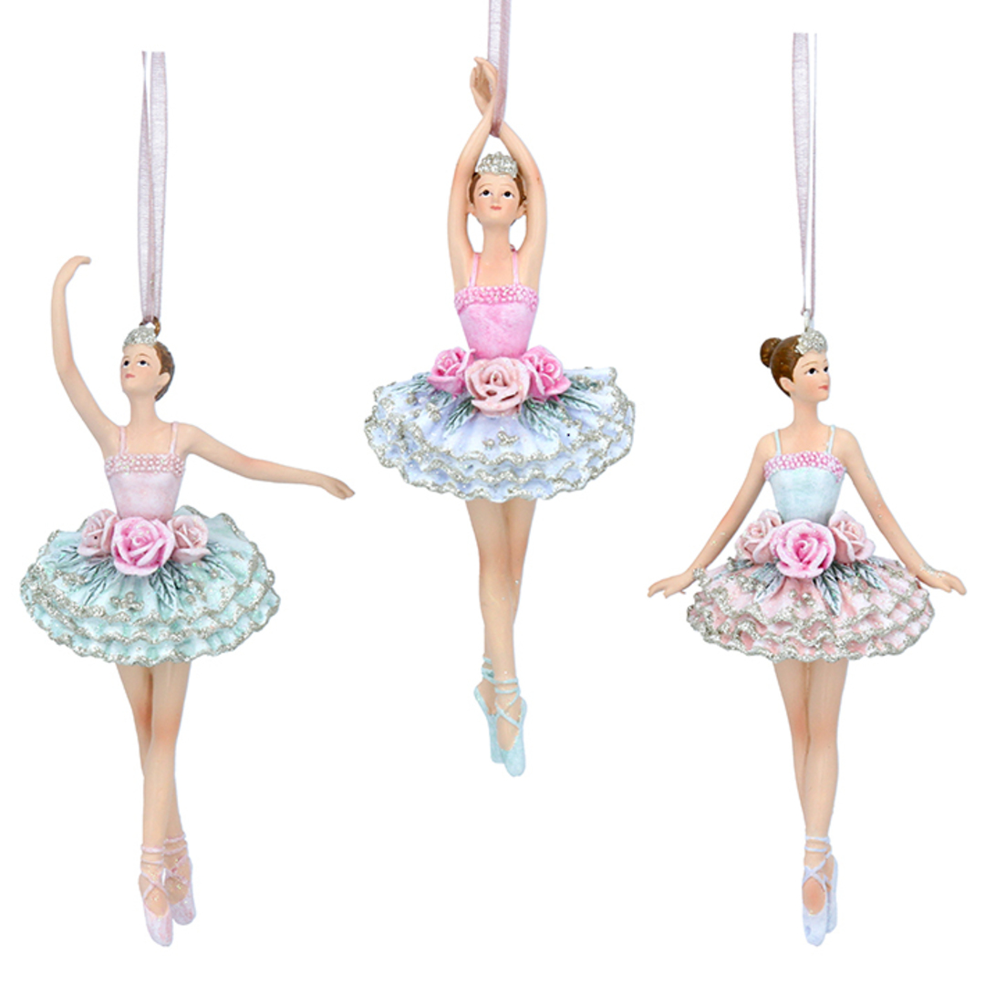 Resin Pastel Flower Ballerina 15cm image 0