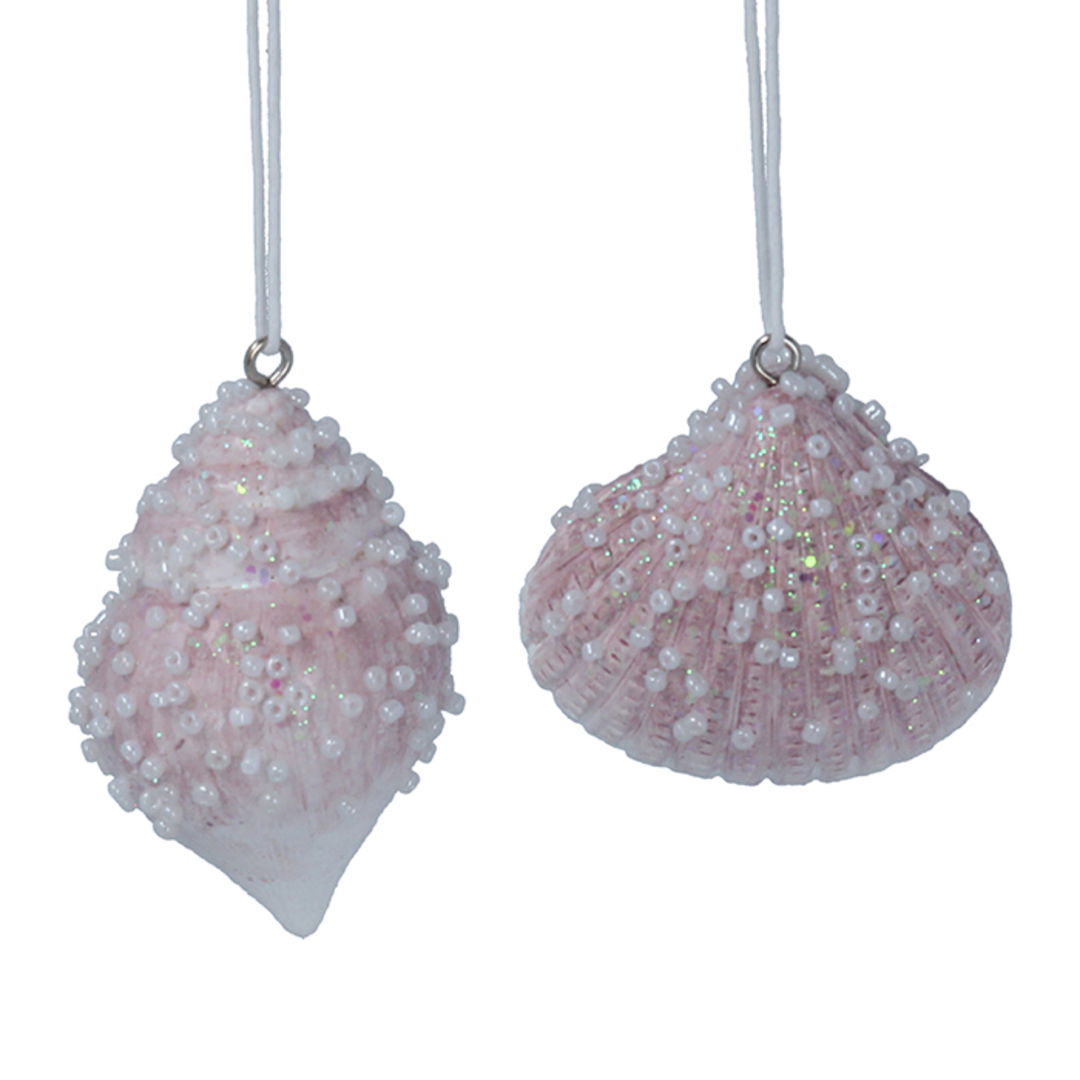 INDENT - Pack 12, Resin Pink Bead Shell 5cm image 0