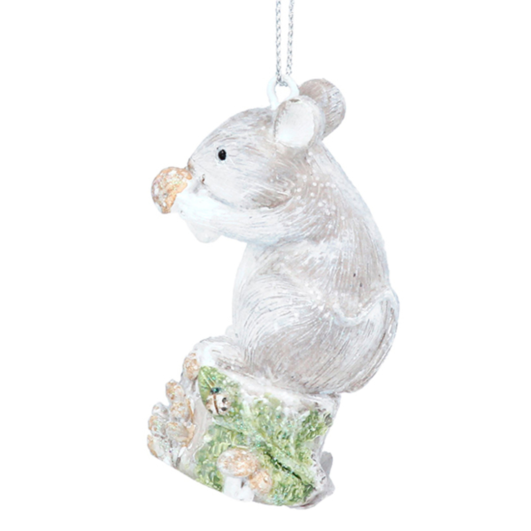 Resin Winter Mouse 6cm image 0