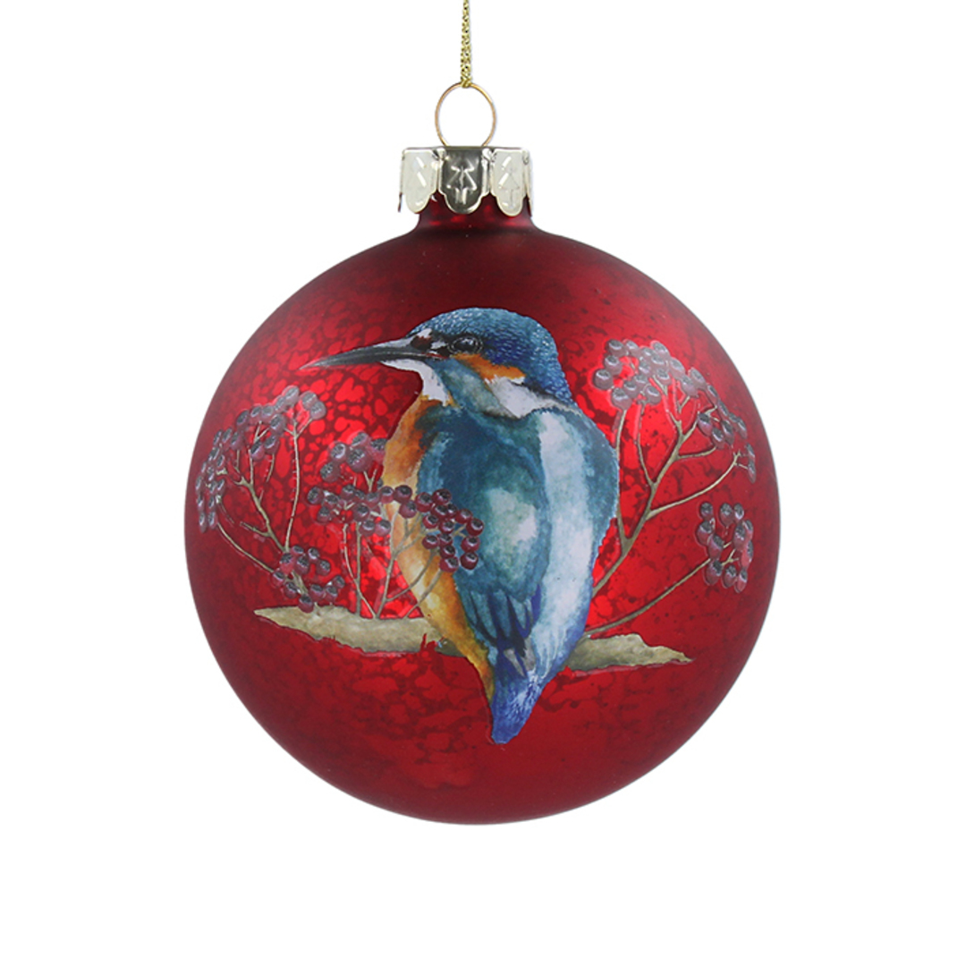 Glass Ball Antique Red, Kingfisher 8cm image 0