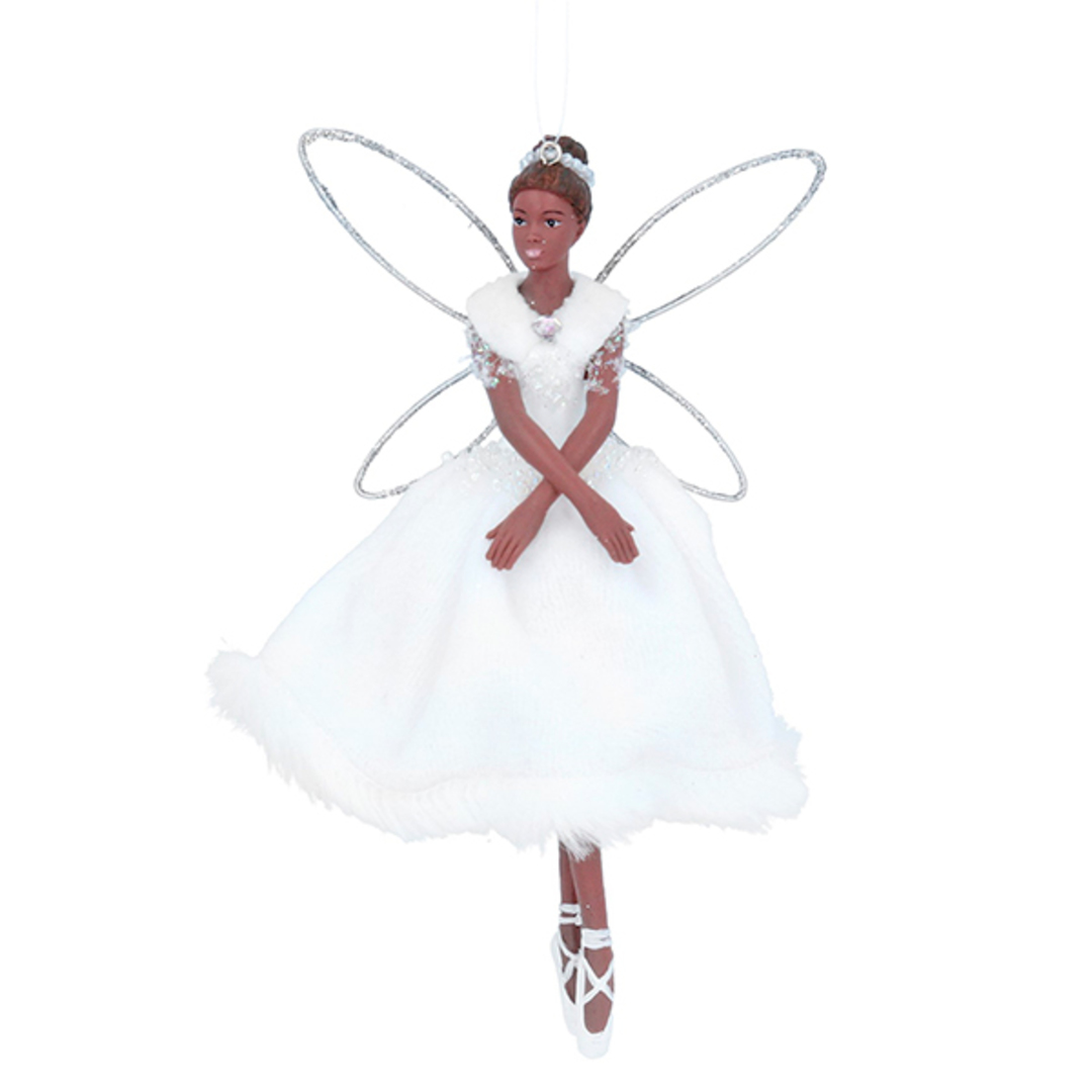 Resin Fabric White Dress Fairy 15cm image 0