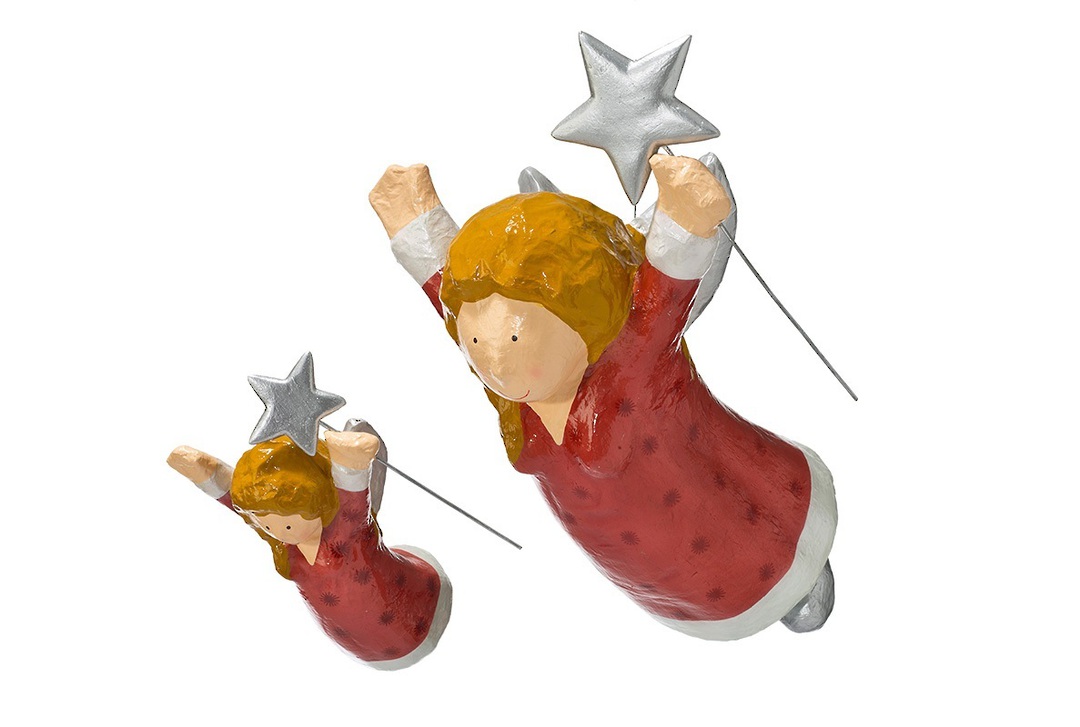 Paper Hanging Flying Chubby Angel image 0