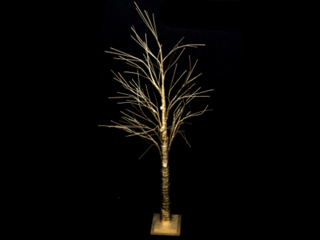 Matt Gold Spiky Tree 125cm image 0