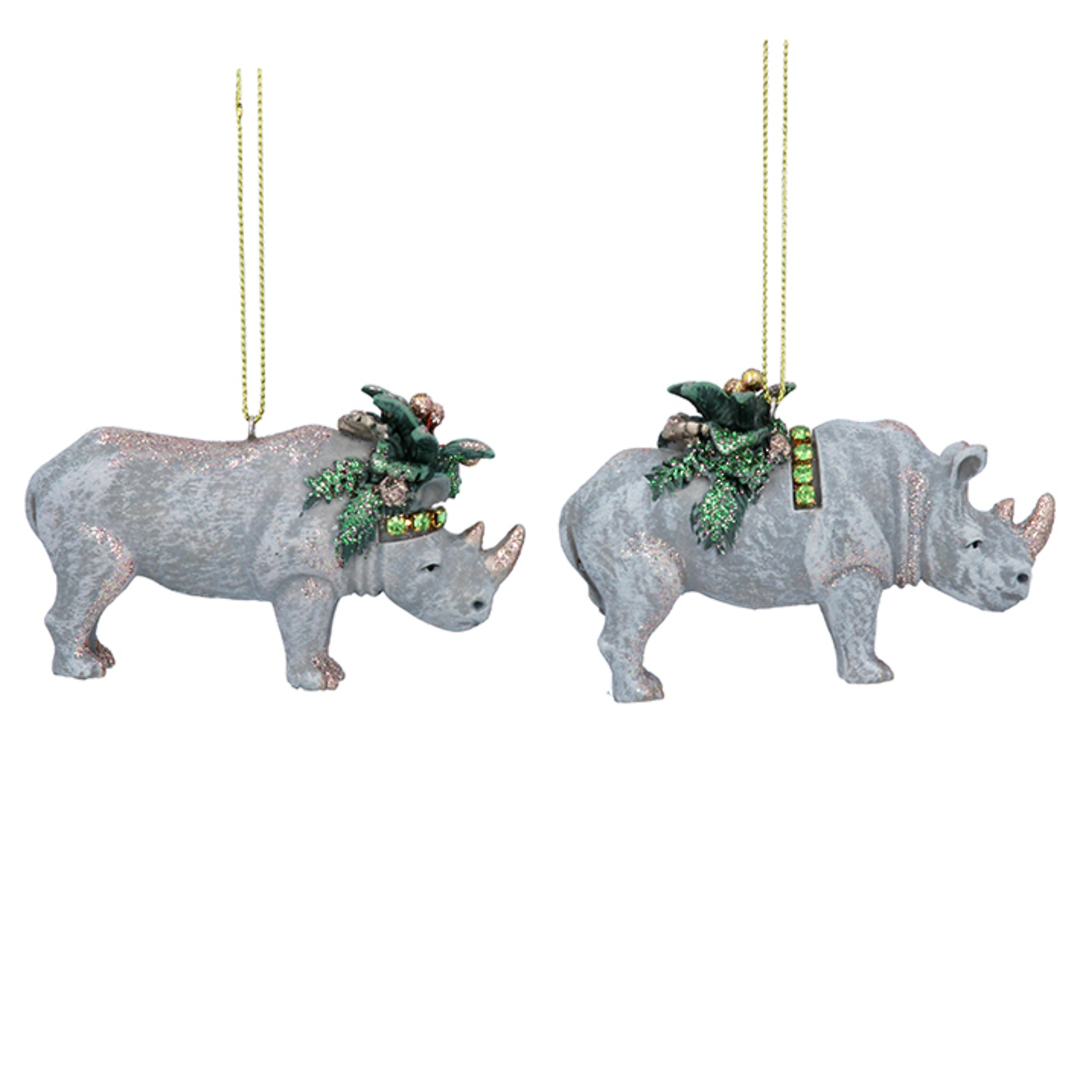 Resin Noble Jungle Rhino 8cm image 0