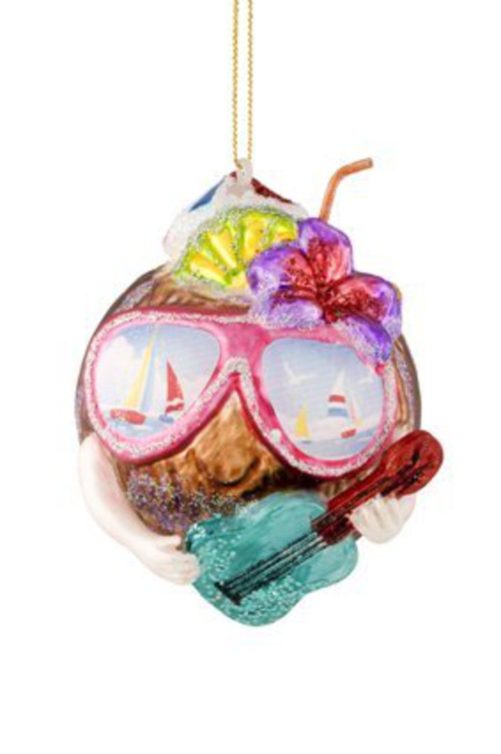 Glass Hanging Cool Coconut 10cm image 0