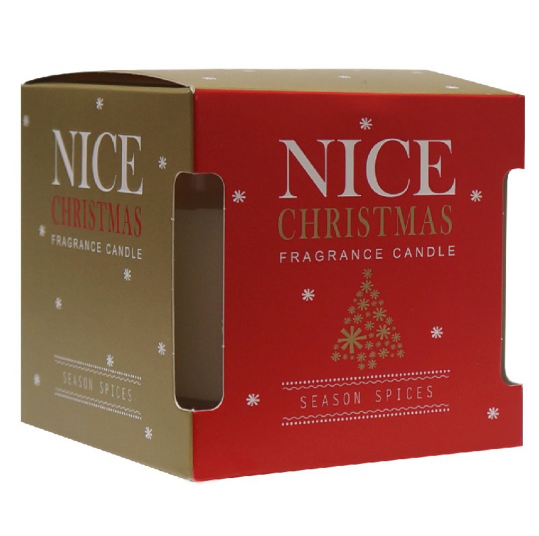 Nice Christmas Scented Candle in Clear Jar, Large image 0
