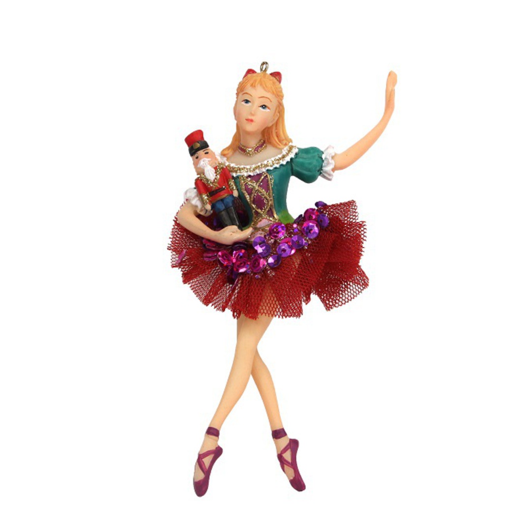 Resin Nutcracker Ballerina, Red Skirt 14cm *ETA NOV image 0