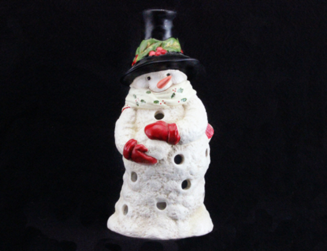 Toy Factory Ceramic Snowman Tea Light image 0