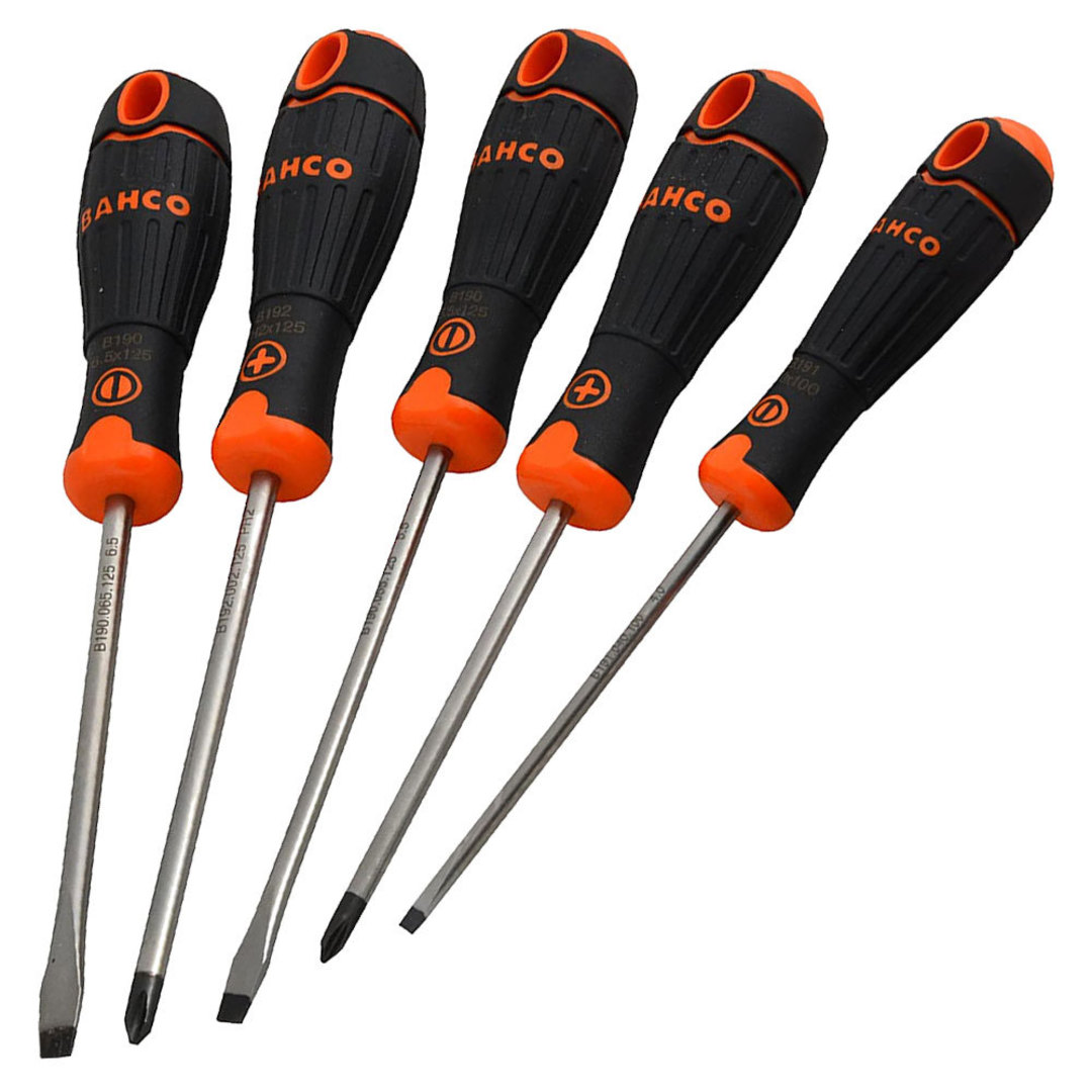 BAHCO 5pc ERGO Screwdriver Set with Rubber Grips image 0