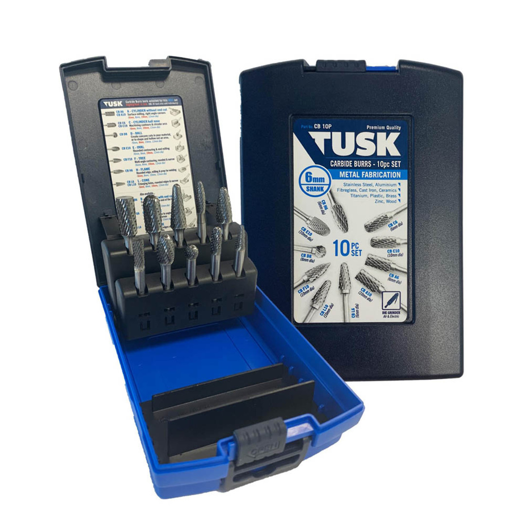 Tusk Carbide Burr Set 10Pc 6mm image 0