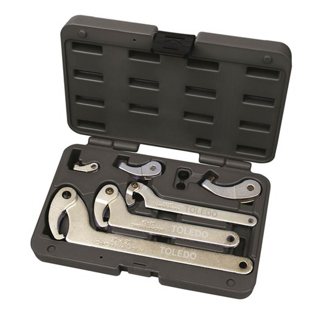 Toledo C-Hook Wrench Set Adjustable 8pc image 0