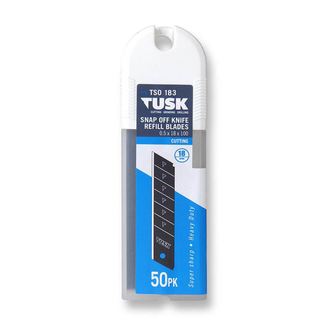 Tusk Knife Blades 18mm Snap Off 50Pcs image 0