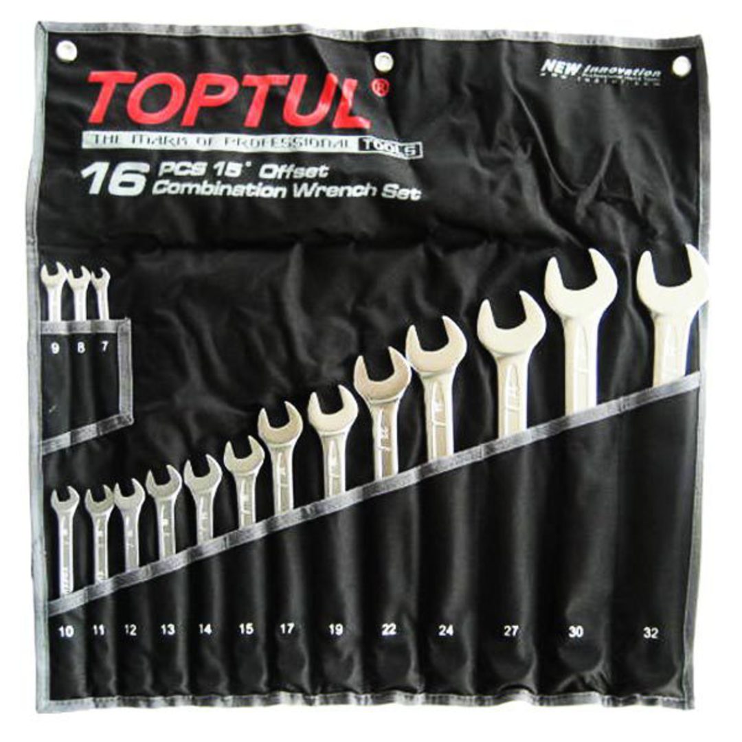TopTul R&OE Wrench set 16pc Metric image 0