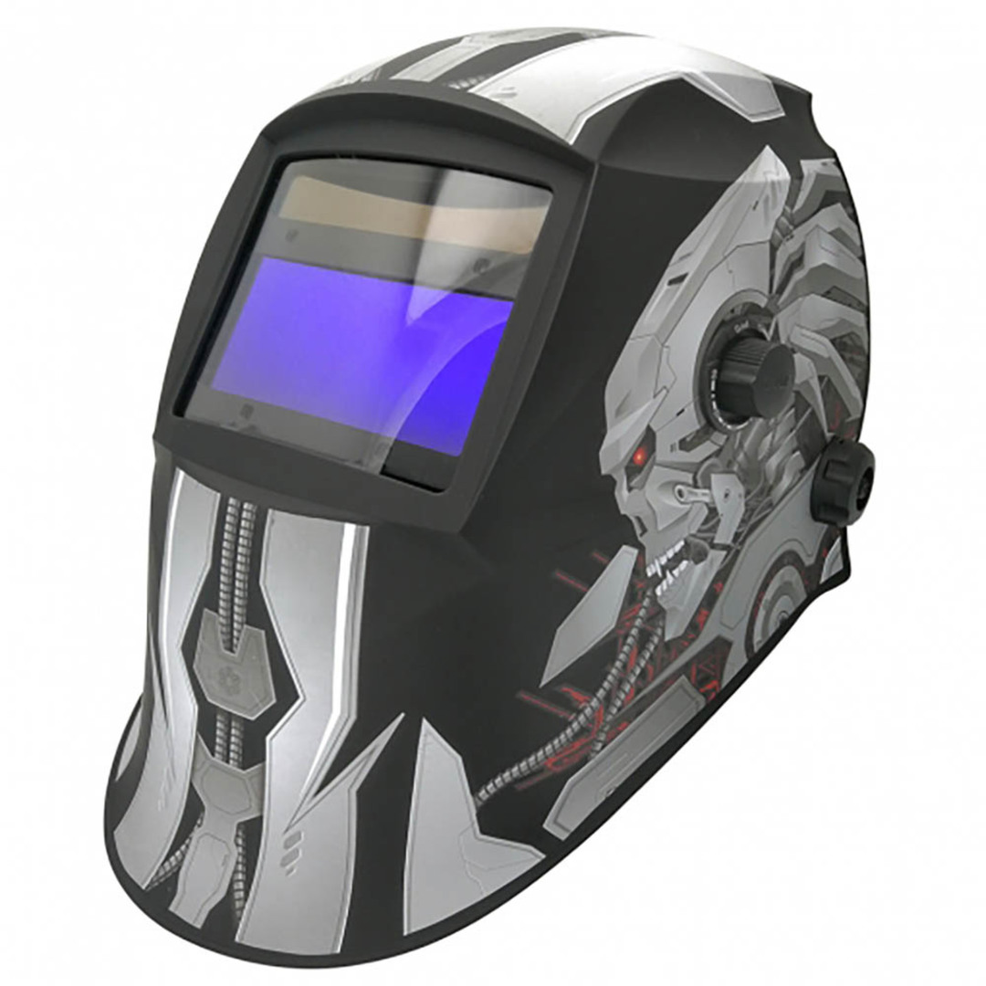 WeldSafe Auto 4 Sensor Welding Helmet Dusky Robot Platinum image 0