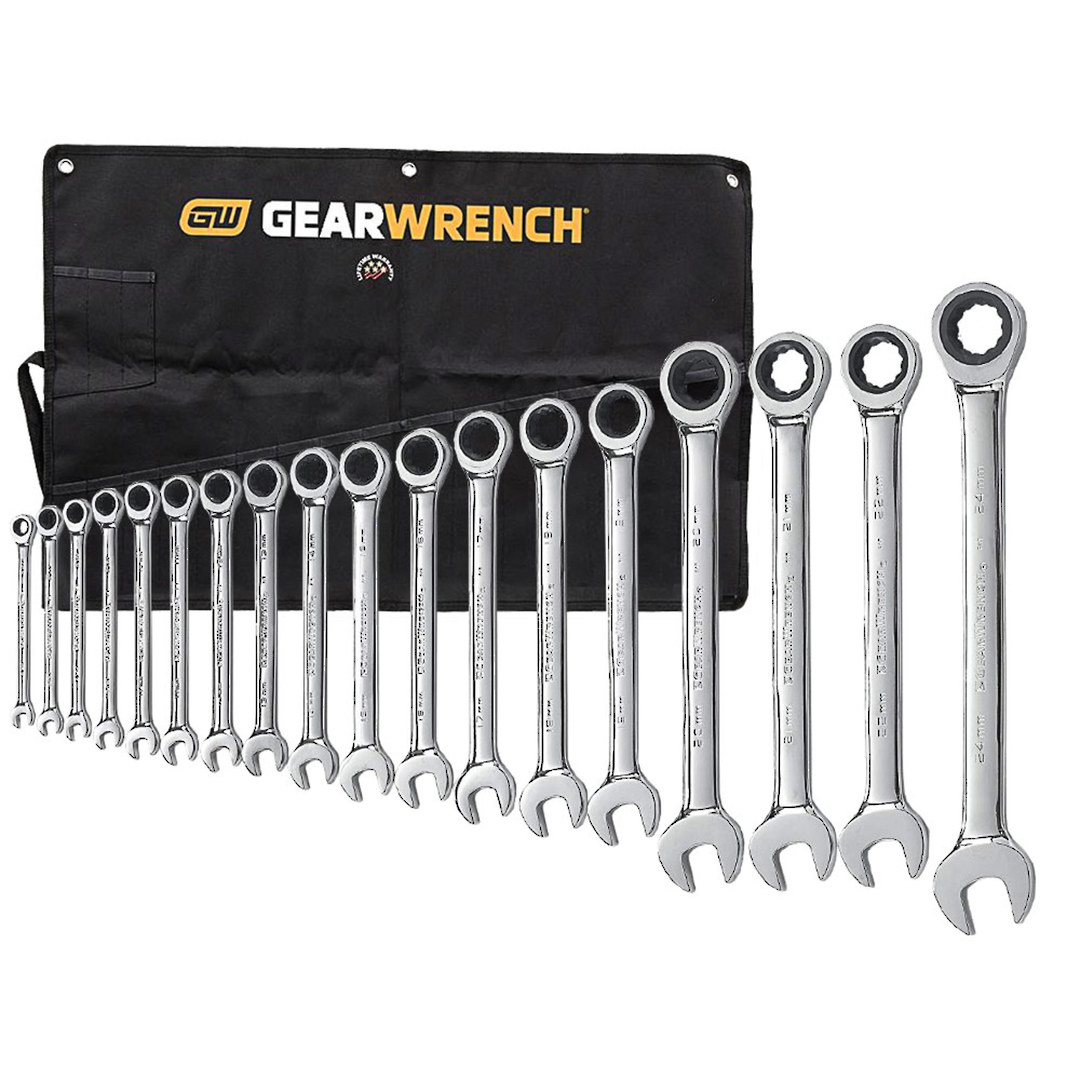 GearWrench 18pc Metric Ratchet Wrench Set image 0
