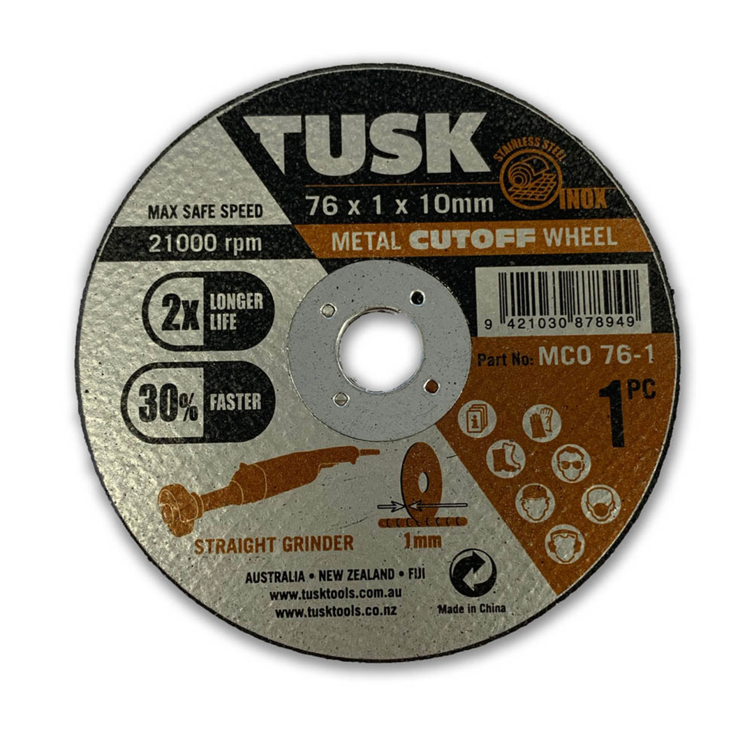 Tusk 75mm X 1mm Cut Off Wheel 10Pk image 0
