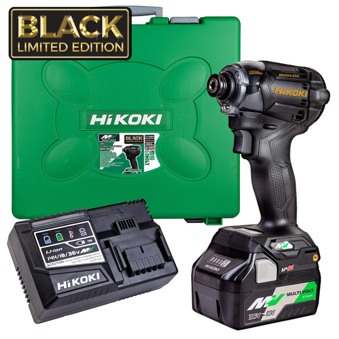Hikoki Impact Driver Kit Black WH36DC(GCZ) image 0